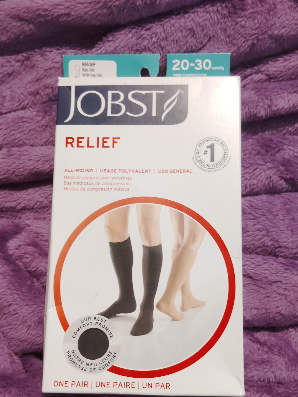 JOBST Relief Compression Knee-Highs - Black